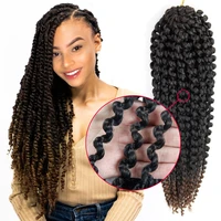 yxcheris synthetic 18inch passion twist hair ombre blonde water wave bohemian braid crochet hair braiding hair extension