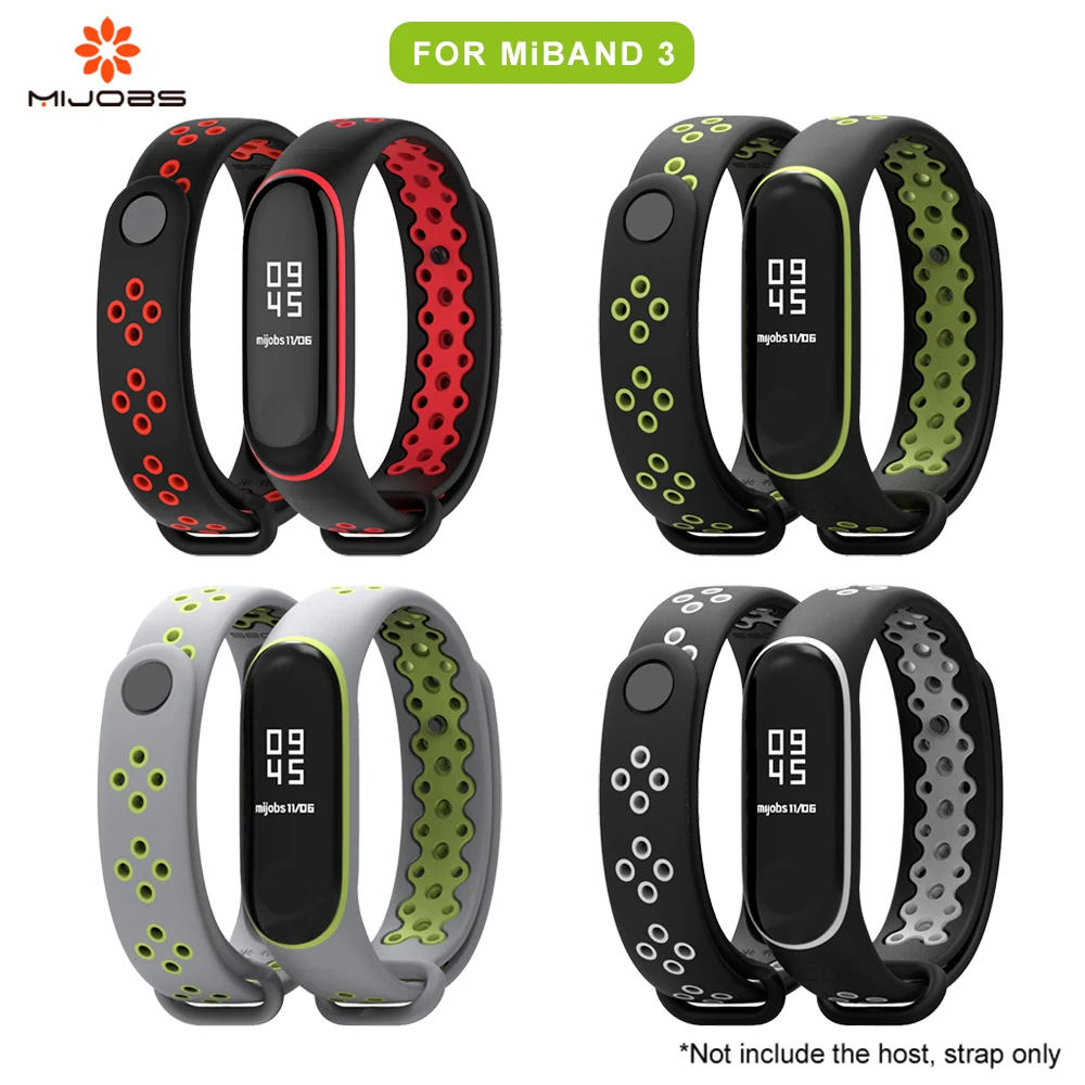 Mi jobs mi Band 4 ремешок спортивный mi band 3 браслет для xiaomi mi band 3 ремешок Цветной силиконовый сменный