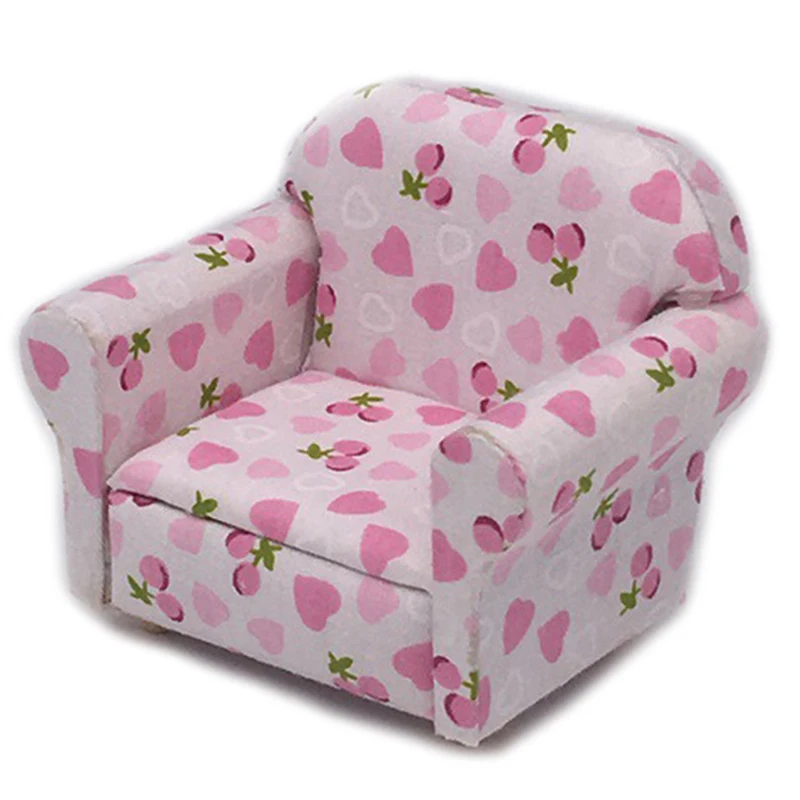 Горячая Распродажа 1 шт. 1:12 миниатюрный мягкий одиночный диван для кукол мини