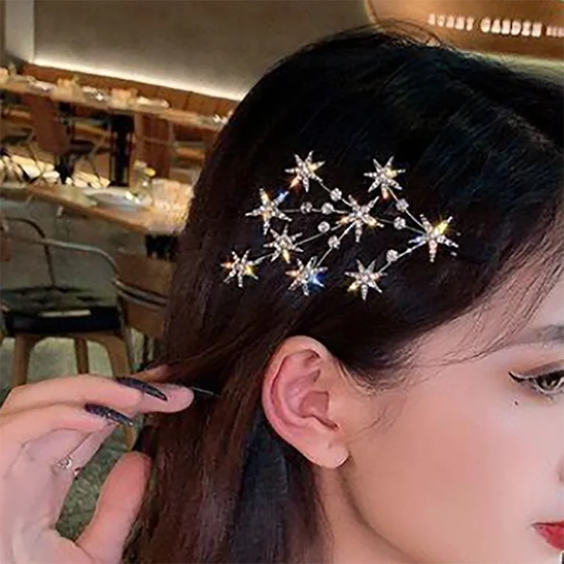 

Simple Crystal Hair Clips For Women Girls Hairgrips Headband Headwear Duckbill Hairpins Barrette Headdress Girl Hair Accessories