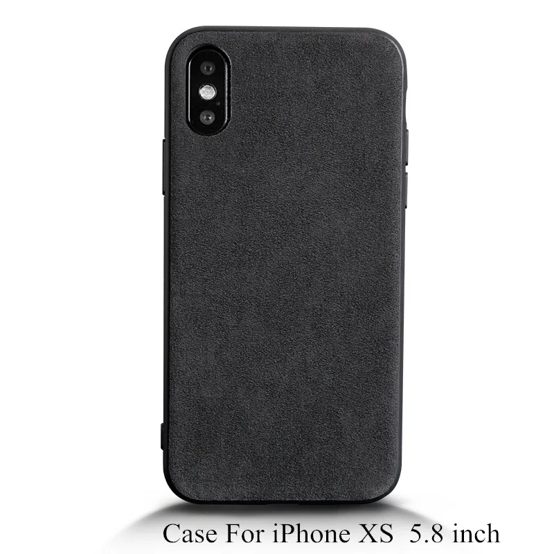 For iPhone XS Роскошный чехол для телефона, чехол для iPhone XS 11 Pro MAX XR 6 6s 7 8 Plus X, Итальянская замша, как ткань, кожаный чехол, Coque Fundas - Цвет: For iPhone XS