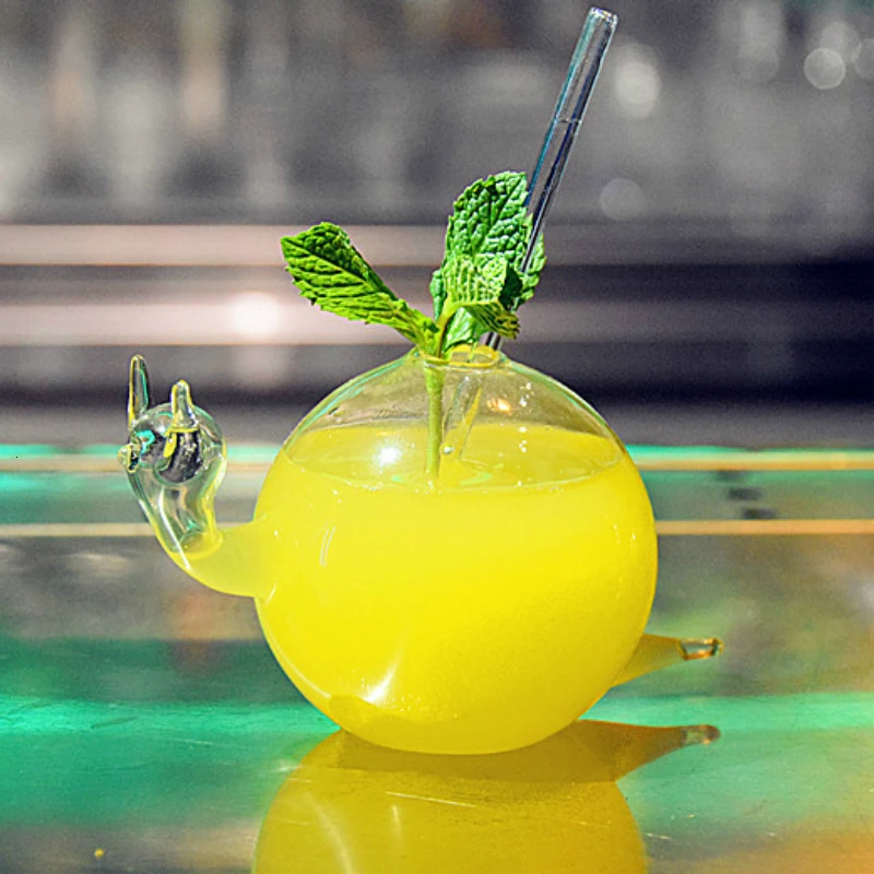 Коктейльное стекло с улиткой креативное красное вино большая емкость прозрачное