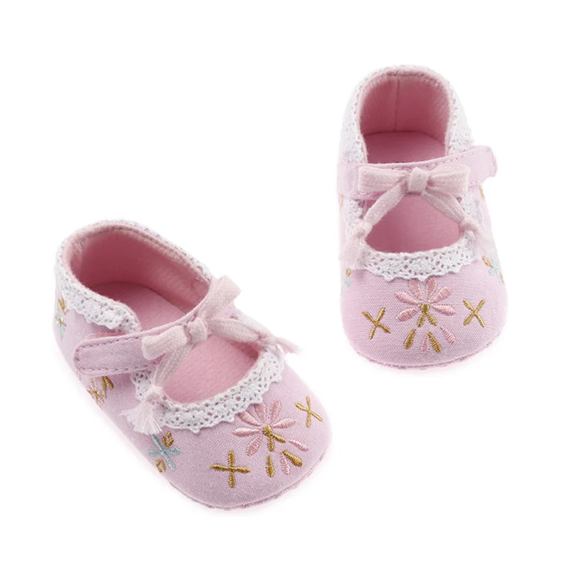 

Baby First Walkers Infants Shoes Girls Boys Non-slip Soled Embroidered Princess Toddler Shoes Versatile Fashion Casual