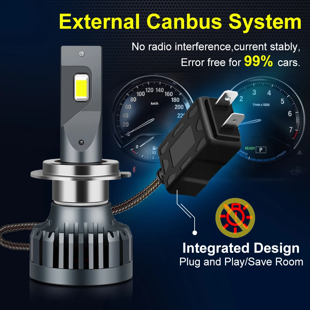 2 шт. 120 Вт H7 H1 H3 светодиодный фар автомобиля H4 H11 HB3 9005 HB4 9006 Atuo лампа Canbus Error Free 20000LM CSP