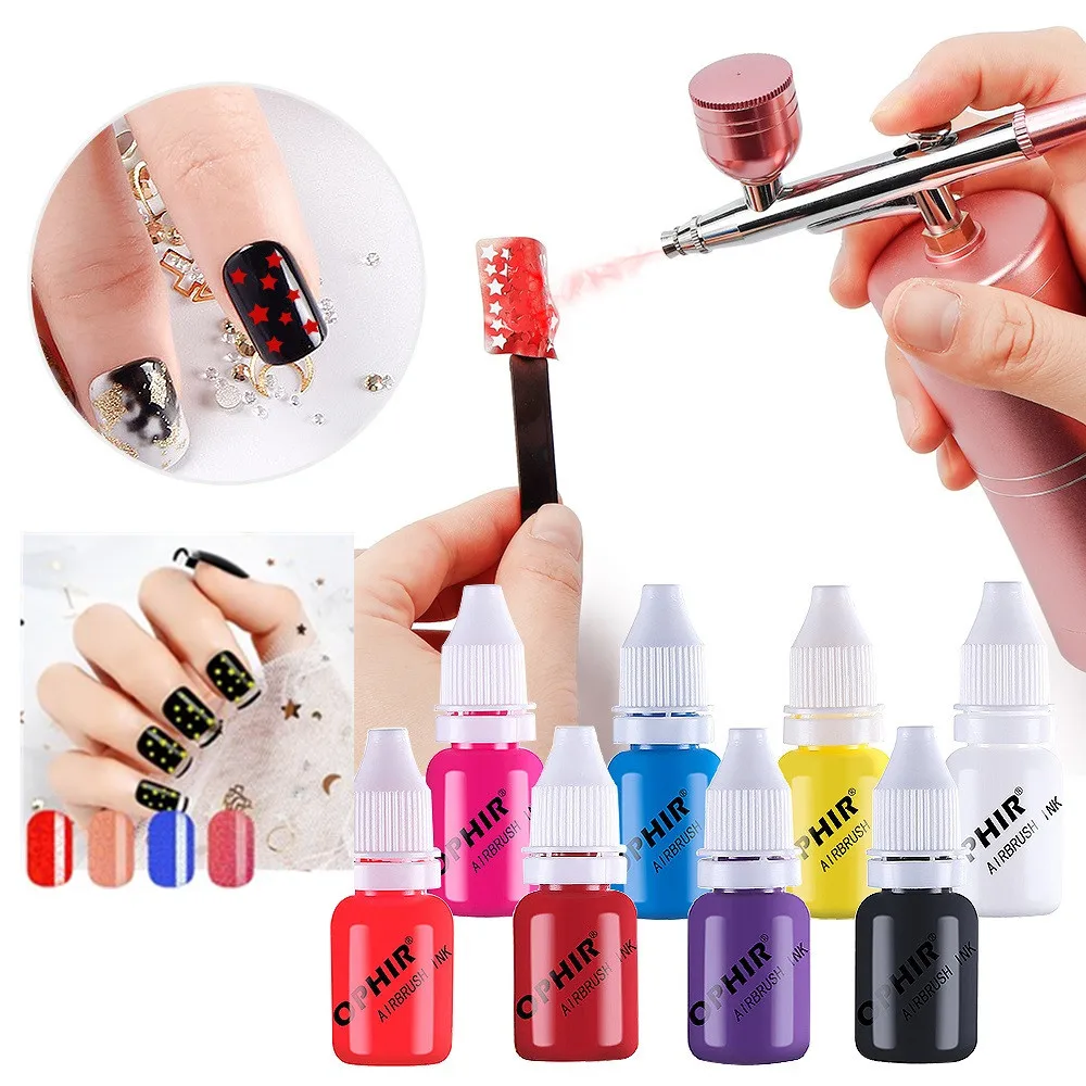 Аэрограф 10 мл чернила для ногтей лак краска аэрографа пистолет распылитель