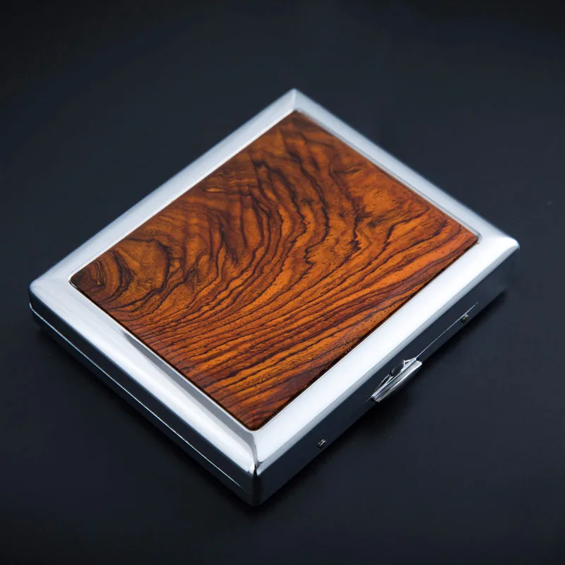 Чехол для сигарет из нержавеющей стали мужчин Ультратонкий портативный