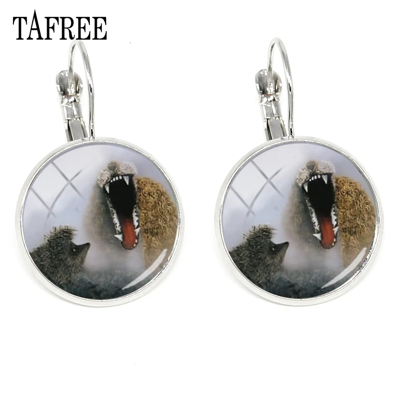 TAFREE Hedgehog в тумане, клипсы, серьги,, новинка, стеклянный кабошон, Купольные серьги ручной работы, для женщин и девушек, подарки, ювелирные изделия HF04