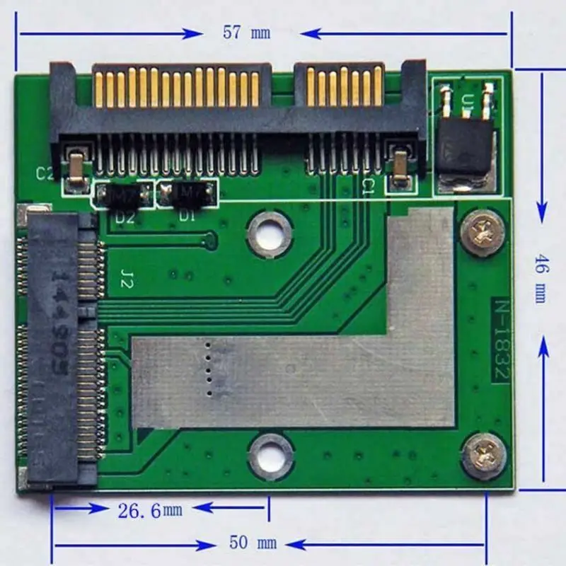 

MSATA SSD на 2,5 ''SATA 6,0 Gps адаптер преобразователь карта Модульная плата Pad Pcie PCB