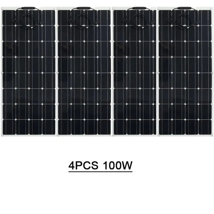 4PCS PET Горячий продавать высокая эффективность моно солнечных ячеек 18v 100W Панели солнечные для детей возрастом от 12 вольт заряда аккумулятора - Цвет: 4PCS PET