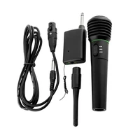2pcs professional handheld microphone 2 in 1 wireless wired mic system for home party karaoke singing portable accessories
