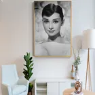 Современный черно-белый постер из фильма Хепберн в скандинавском стиле, Картина на холсте и печать, настенное искусство, декор для гостиной, спальни, салона