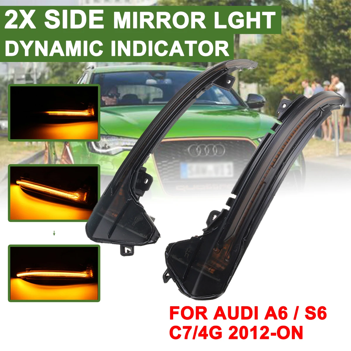 

1 пара зеркало заднего вида сигнальная лампа высокий светильник светодиодный автомобильный динамический Поворотный Светильник желтый для ...