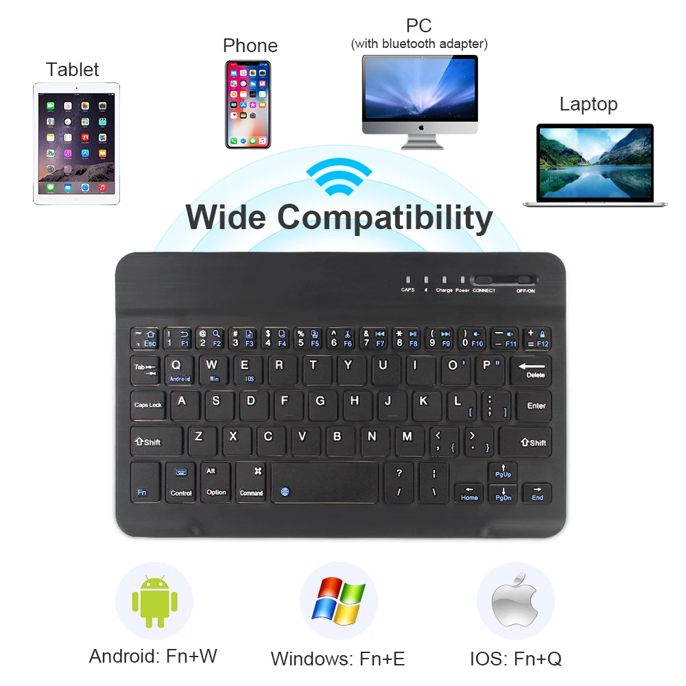 

Mini Wireless Keyboard Bluetooth Keyboard For ipad Phone Tablet Russian Spainish Rechargeable keyboard For Android ios Windows