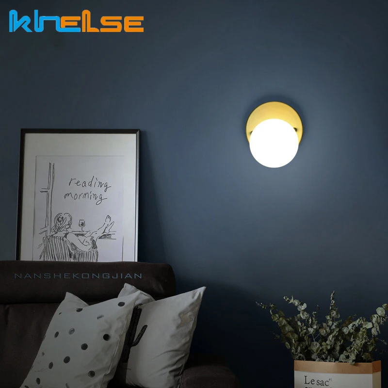 Современный потолочный светильник латунный стеклянный шар светодиодный s для