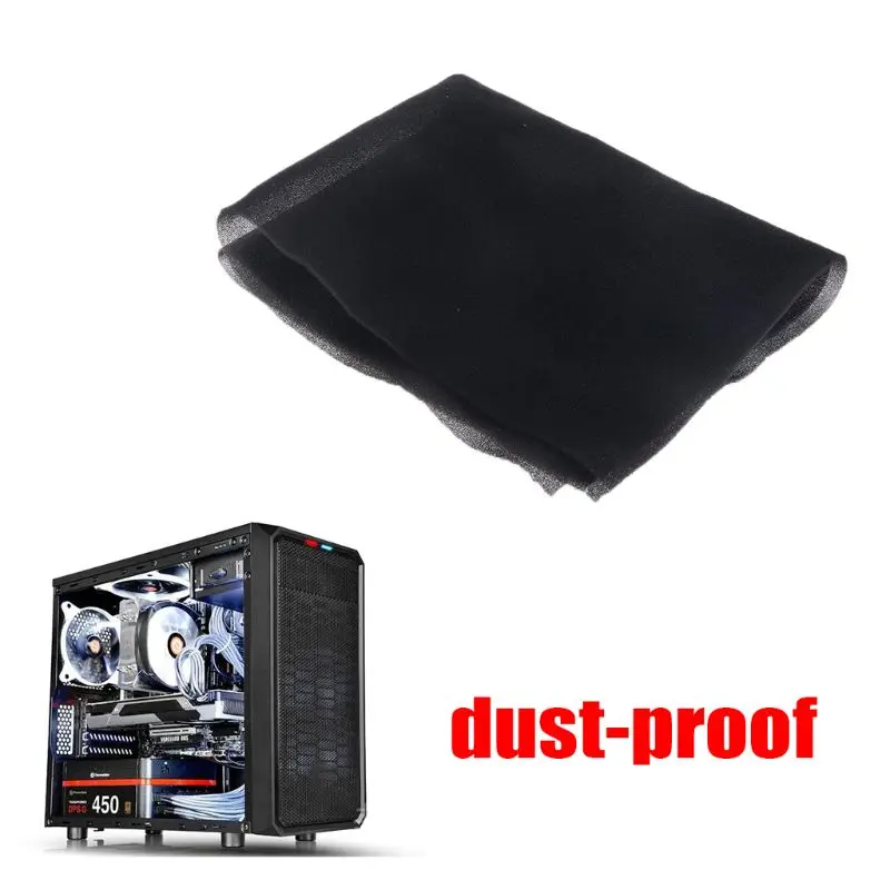 

500x400x3/5/10MM Computer Filter Mesh PC Case Fan Cooler Dustproof Cover Sponge 60PPI Black