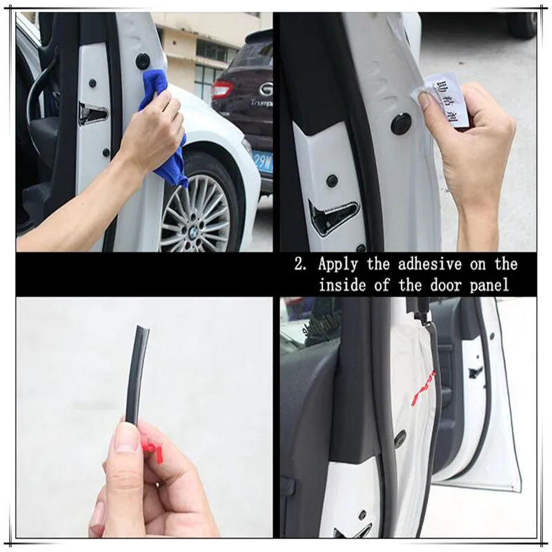 Автомобильный Стайлинг защита дверей Резиновая полоса наклейка для Land Rover Range