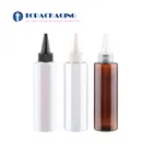 30 шт. * 200 мл коричневый пластиковый флакон для лосьона с заостренной крышкой E Жидкость Косметическая Упаковка Контейнер клеевые бутылочки закручивающаяся крышка