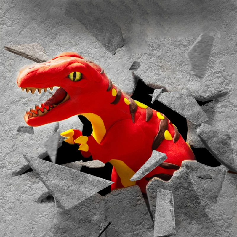 Новый 3D динозавр Полимерная глина для слизи деревянные головоломки игры игрушки