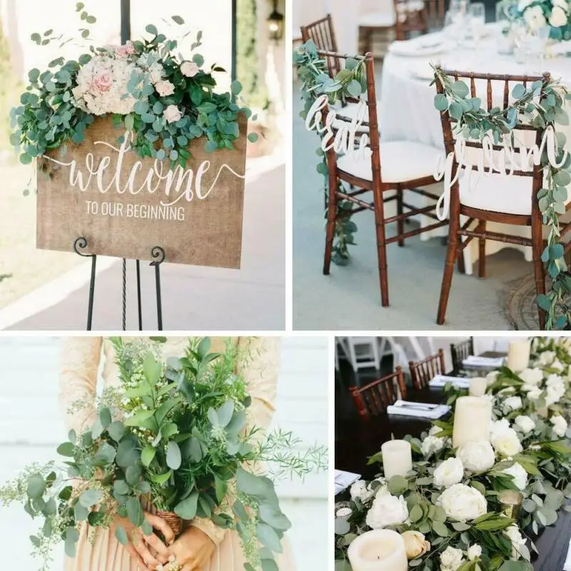 2 м Новый 2020 искусственный эвкалипт гирлянда подвесной ротанговый Свадебные