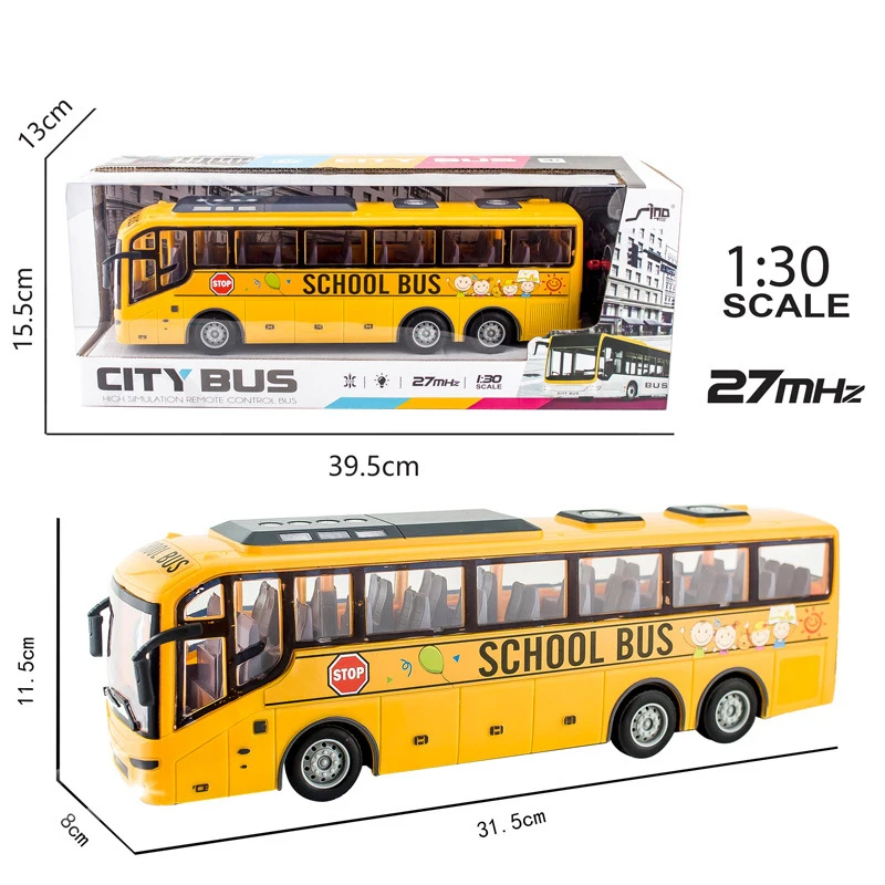 4CH Electric Wireless Remote Control Bus With Light Simulation School Tour Model Toy | Игрушки и хобби