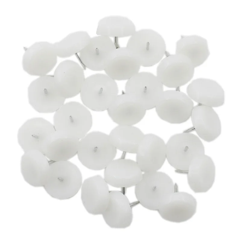 

50PCS Round Nylon Furniture Pad,Heavy Duty Nail On Furniture Slider Hardwood Floor Protectors for Furniture Legs Non Slip Glides