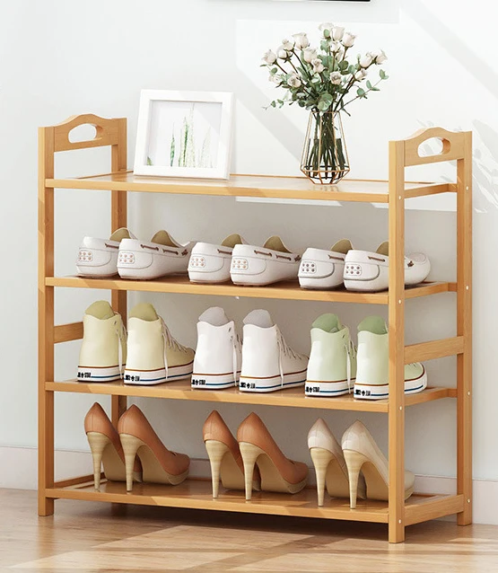 

Multi-layer dustproof bamboo shoe rack, simple household space saving shoe cabinet, economical storage rack, multifunctional sto