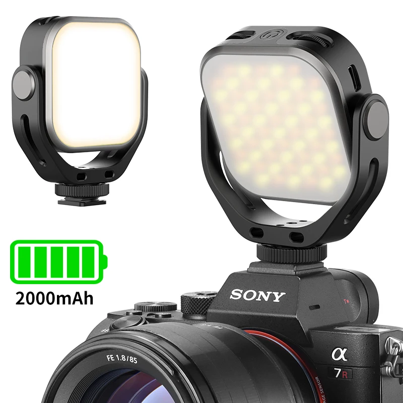 

Adjustable LED Video Light with 360 Rotation Mount Bracket Rechargable DSLR SLR Mobile Portable Fill Light