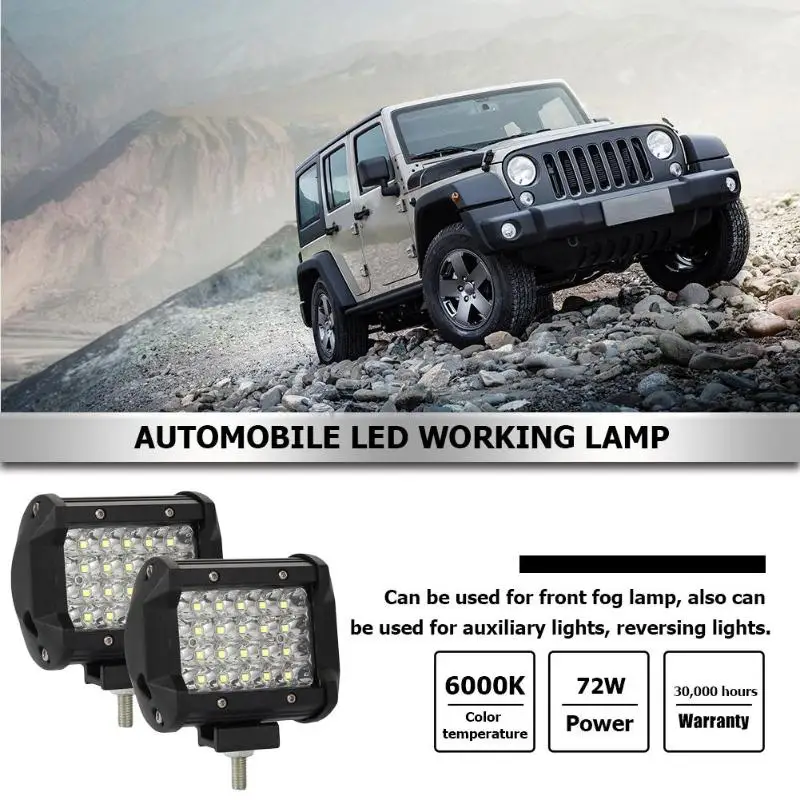 Автомобильная Рабочая лампа мини 4/7 дюймов светодиодный светильник для
