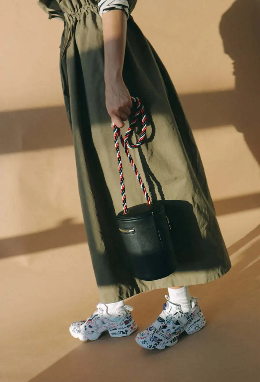 2020 новая модель чистый хлопок зеленые широкие длинные юбки с оборками высокая