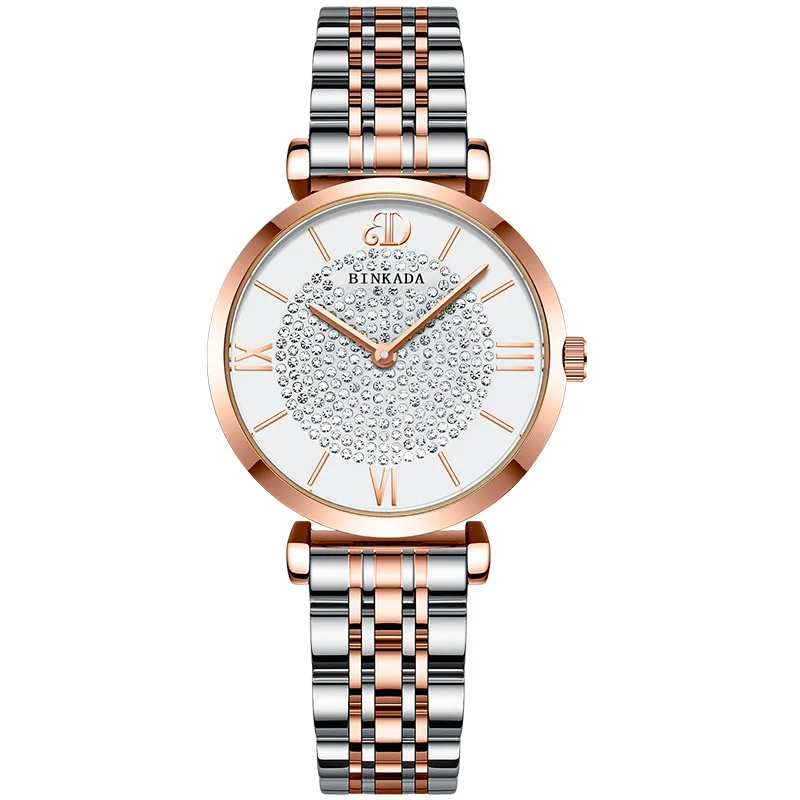 

New Watch Female Simple Temperament Student Fashion Full Star Ladies Watch Ins Wind Waterproof Female Watch 2021