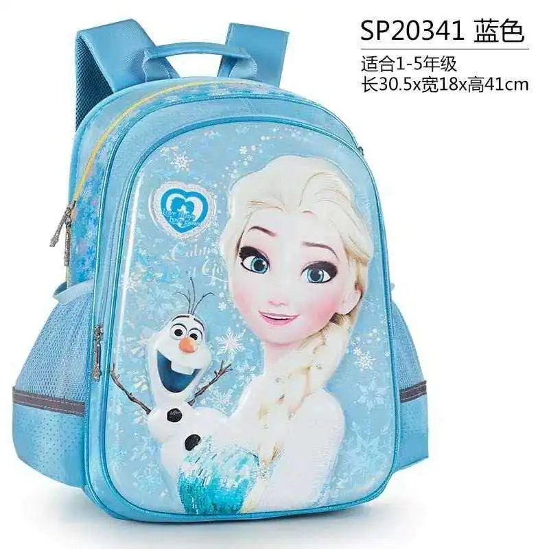 Disney Frozen School Bags For Girls Elsa Anna Student Shoulder Orthopedic Breathable Backpack Grade 1-3 Large Capacity Mochila