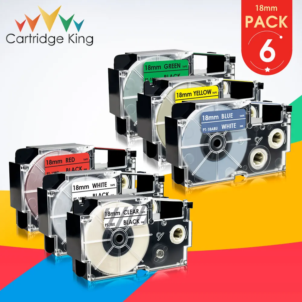 6PK XR 18WE этикетки для объектива с оптическими зумом CASIO 18RD 18BU 18YW 18X запечатанных