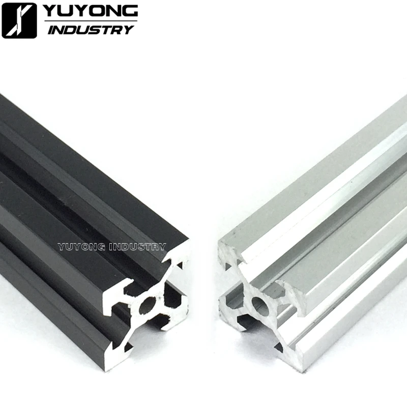 50Meters/Lot  Aluminum Profile European Standard Silver/Black 2020 V-Slot Aluminum Profile Extrusion Frame For CNC 3D Printers