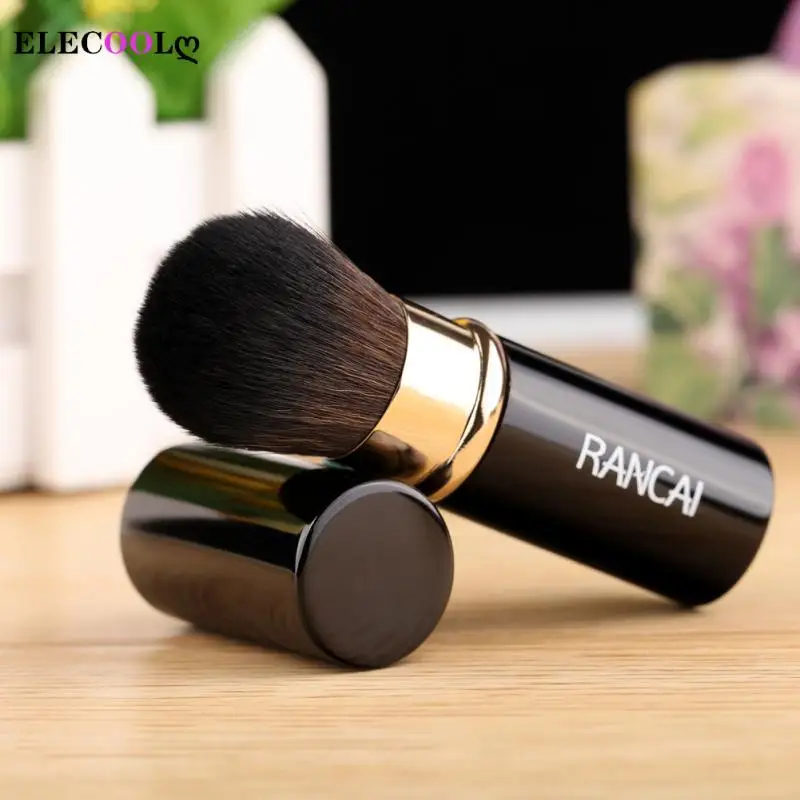 

ELECOOL New Foundation Brush Flat Cream Makeup Brushes Powder Foundation Blush Professional Retractable Cosmetic Make-up Brush