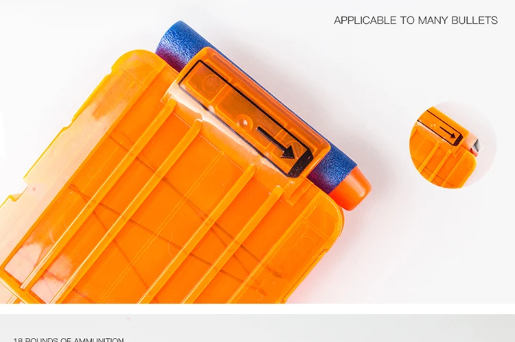 6-12-18 оранжевый Перезагрузка клип для Nerf журнал круглый Дартс Замена игрушечный пистолет обойма для мягких пуль для Nerf Blaster arma de brinquedo