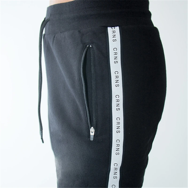 

Gyms Brand Summer Fitness Men's Pants Elastic Breathable Sweat Pants Grey Drawstring Pants Trousers Zipper Pantalon Homme