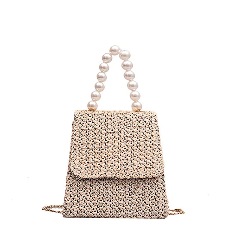 

2021 New Summer Straw Bag Ladies Woven Chain Bag Handbag Popular Crossbody Bag