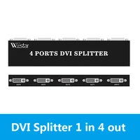 wiistar dvi splitter 1x4 dvi d distributor 1 in 4 out 1920x1440 for projector monitor computer graphic card