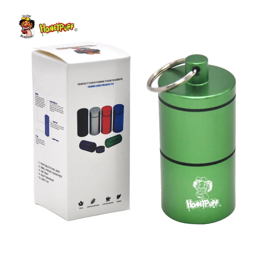 HONEYPUFF Stash Jar-герметичный устойчивый к запаху алюминиевый контейнер с 2 слоями для