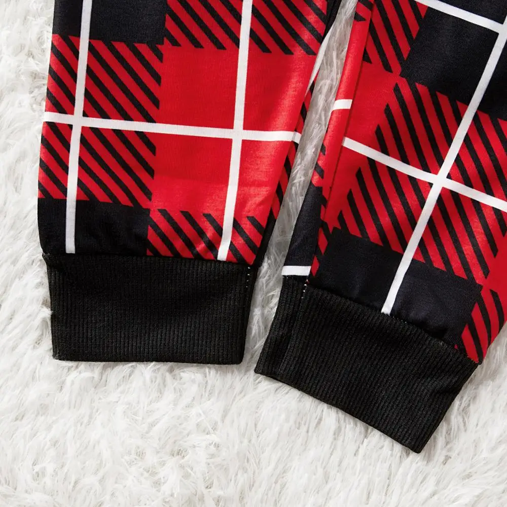 Новый рождественский Семейный комплект рождественских пижам семейные клетчатые