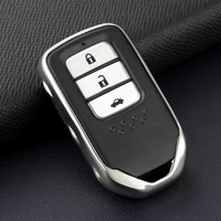 smart car key fob cover case protector for honda civic cr v accord hr v clarity fit odyssey pilot ridgeline insight silver