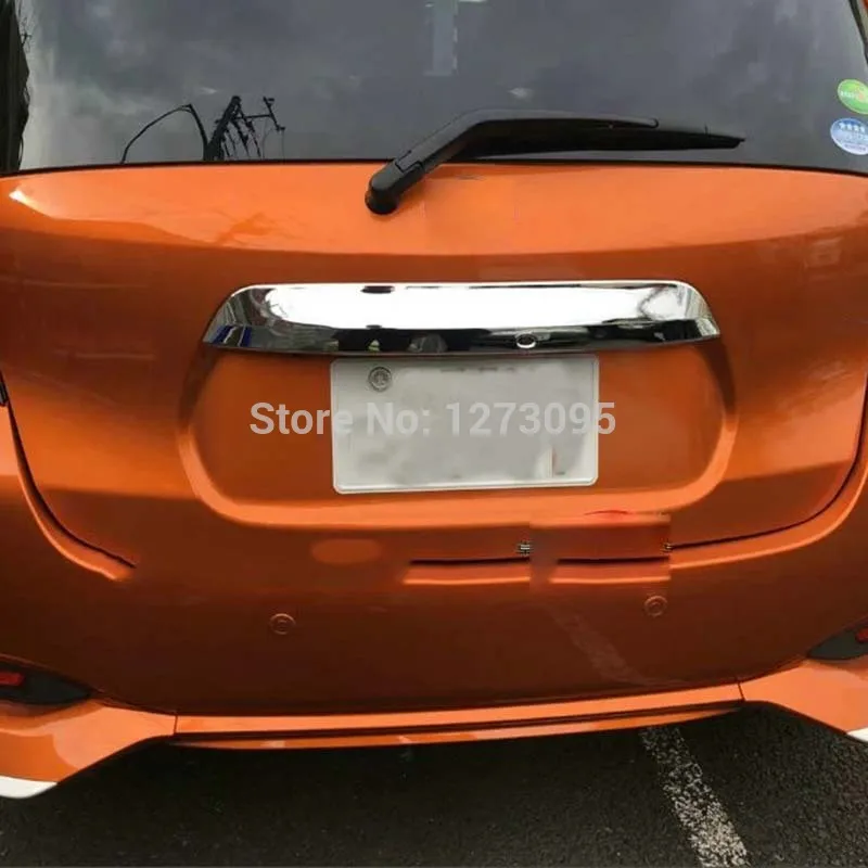 Для Nissan Note ABS Хромированная Задняя Крышка багажника задняя крышка-дверца молдинг отделка протектор автомобиля аксессуары для укладки