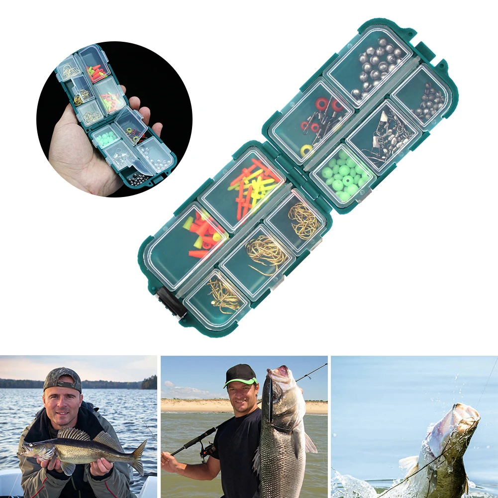 

2021 New157 Pcs Rock Fishing Tackle Kits Set Including Jig Hooks Space Beans Split Shots Sinker Slides Voor Karper Aas Vissen