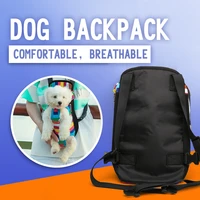 pet puppy dog backpack carrier front carry travel net bag