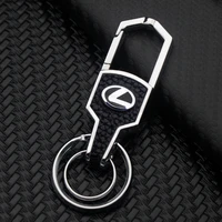 car badge keychain leather keyring 3d metal double sided buckle key chain accessories for lexus rx330 rx350 is250 is200 is300 lx
