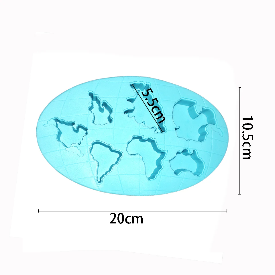 Новые креативные силиконовые карты мира лоток с формой для кубиков льда печенье