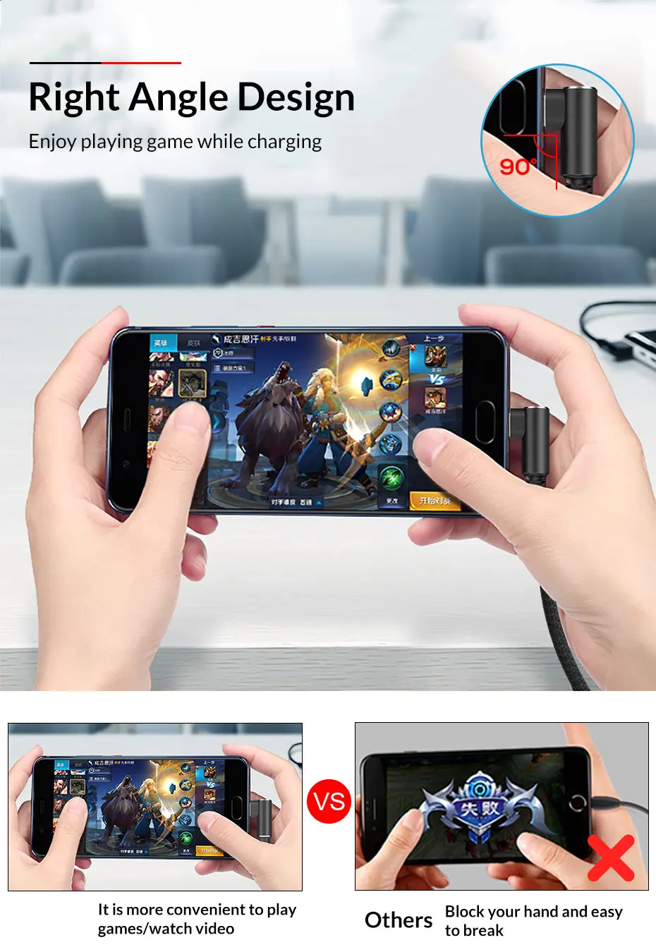 TOPK 90 usb-кабель для быстрой зарядки usb type C кабель 3а L-shape type-C мобильный кабель передачи данных телефона для samsung huawei Xiaomi