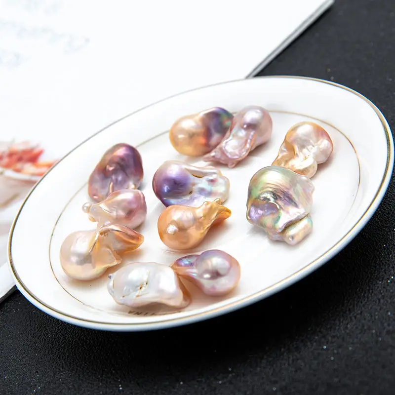 

Natural Freshwater Pearl Bead Colorful Baroque DIY Handmade Necklace Pendant Accessories Jewelry