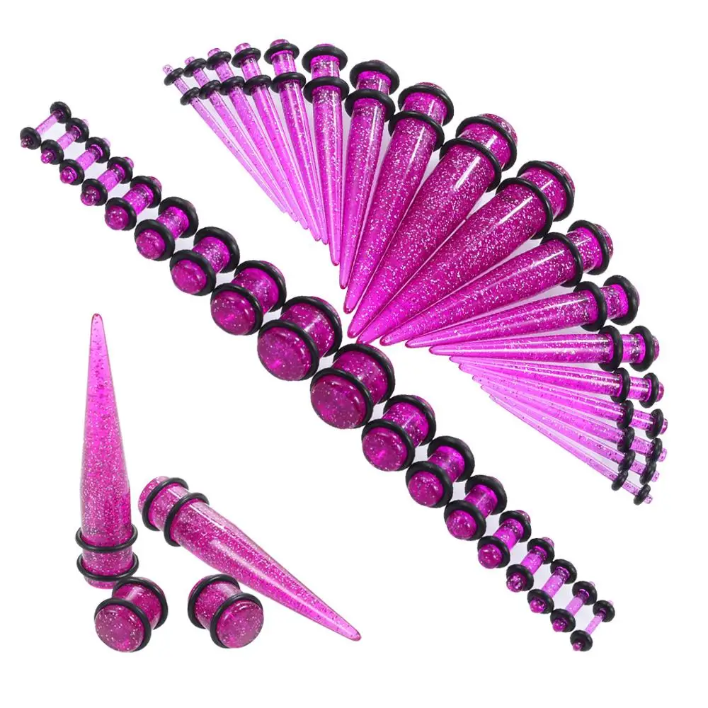 2019 New 36Pcs/Set Hot Acrylic Ear Gauge Taper And Plug Stretching Kits Flesh Tunnel Expansion Body Piercing Jewelry 14G-00G | Украшения и