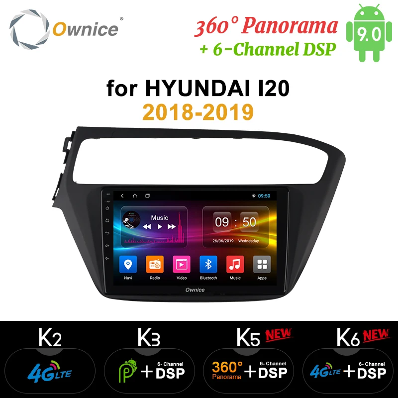 Ownice Navi 2Din стерео Android 9 0 8-ядерный Автомагнитола для Hyundai i20 2018 2019 K3 K5 K6 4G LTE 360